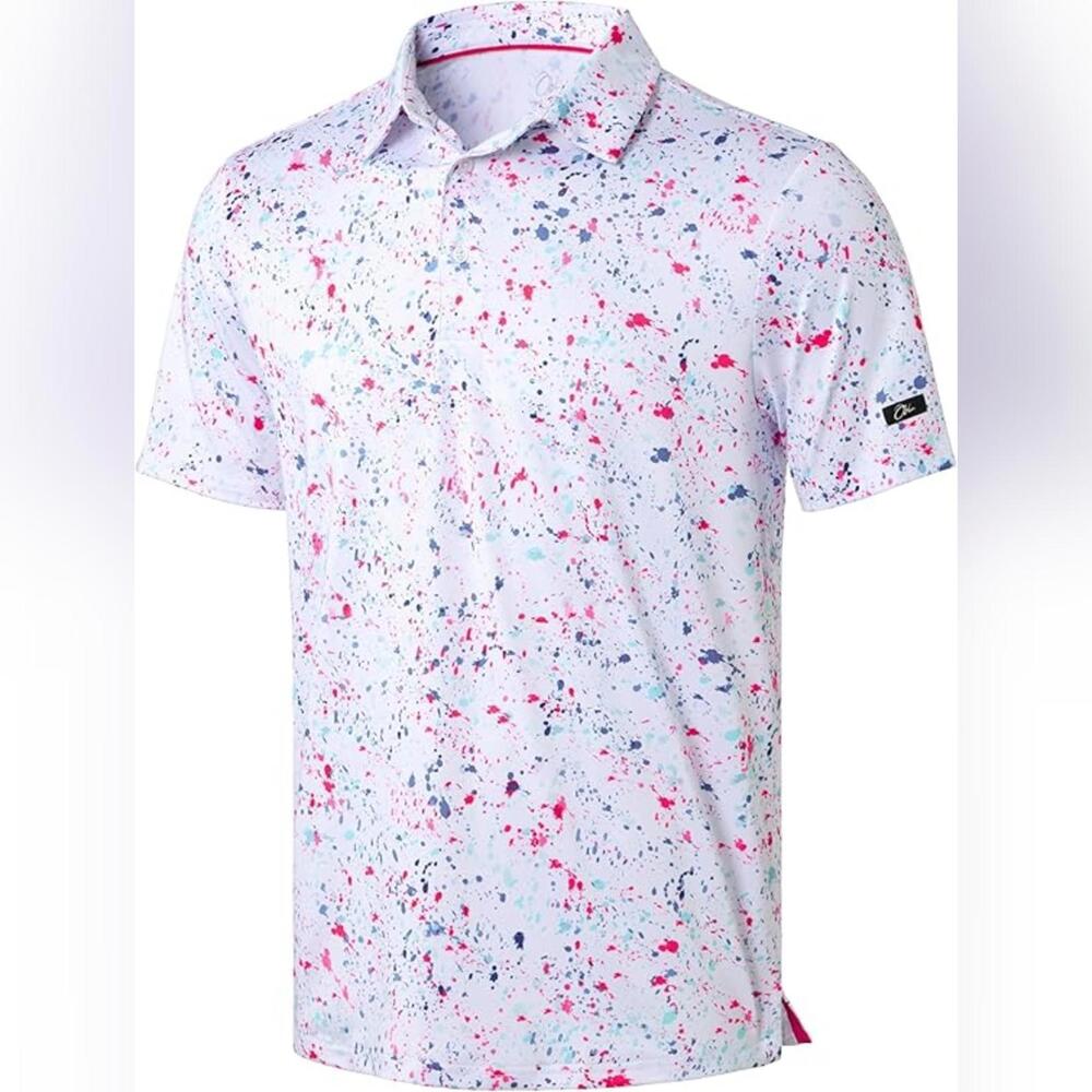 NWT Obla Mens Short Sleeve Dry Fit Golf Polo Collared Shirt, 2XL
